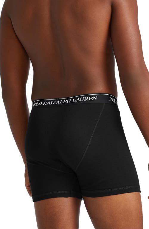 Polo Ralph Lauren 3-pack Wicking Boxer Briefs In Black