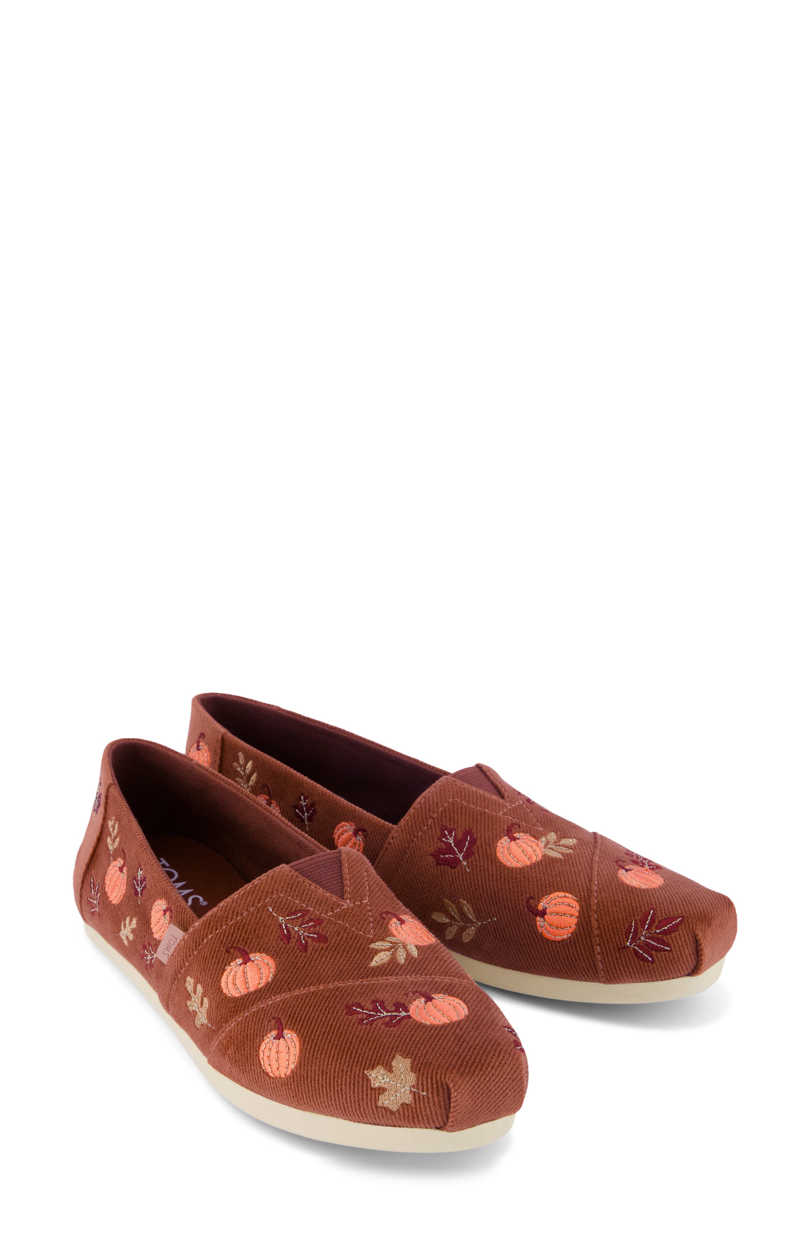 Alpargata Classic Embroidered Slip-On, Alternate, color, MEDIUM BROWN