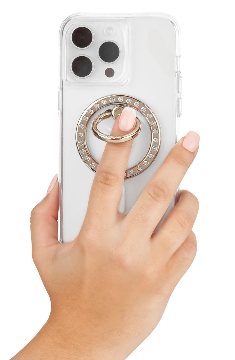 Kate Spade New York crystal stone magnetic ring stand, Alternate, color, Set In Stone