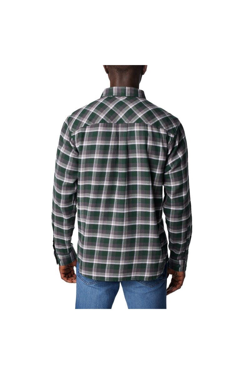 Columbia Green Michigan State Spartans Flare Gun Flannel Long Sleeve Shirt, Alternate, color, Green