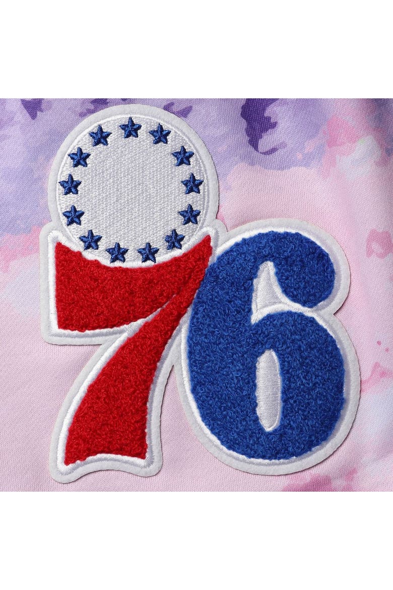 Men's Pro Standard Pink Philadelphia 76ers Multicolor Dip-Dye Shorts, Alternate, color, Pink