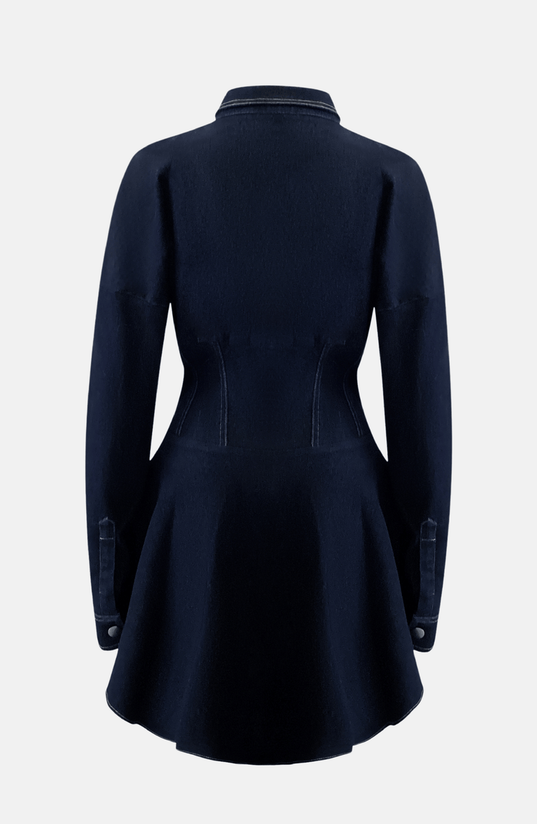 OW Collection ELLA Denim Dress, Alternate, color, Dark Wash