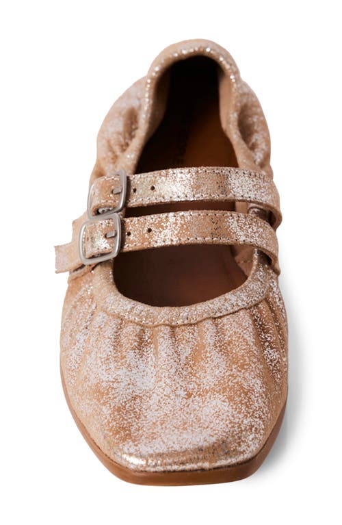 Shop Free People Gemini Ballet Flat In Champagne Metallic