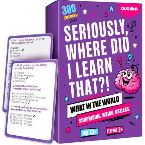 Trivia Card Games for Adults and Teens - Family Game Night