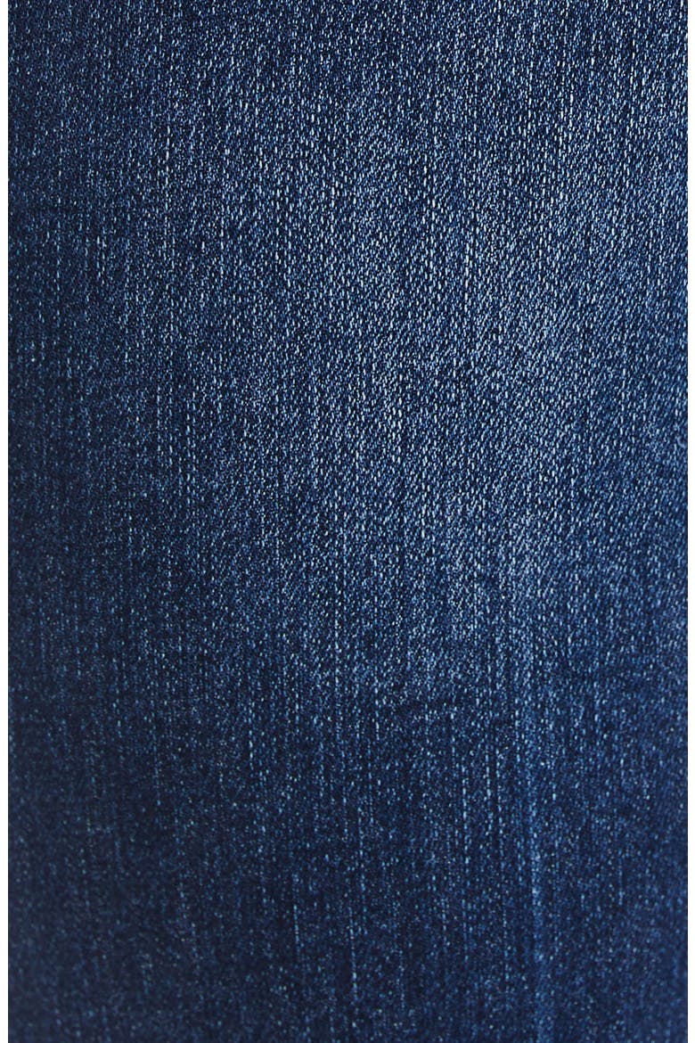 Frayed Mid Rise Flare Jeans, Alternate, color, DEEP SEA
