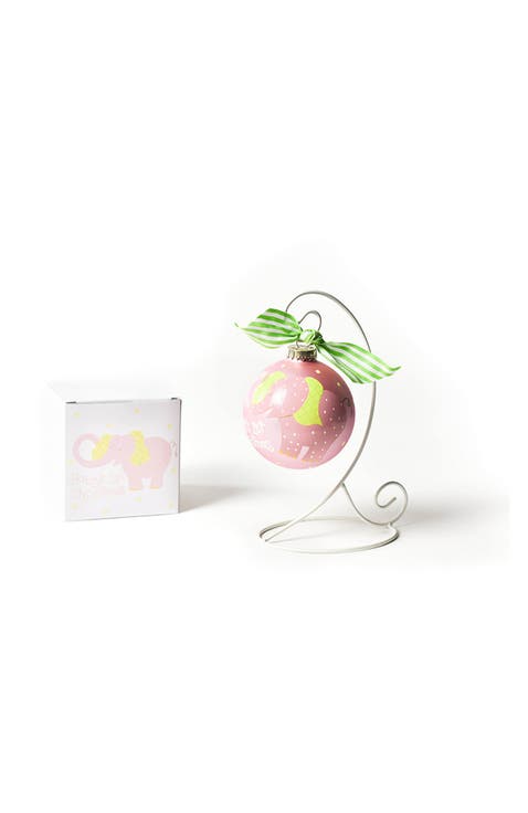 Elephant Glass Ornament with Stand