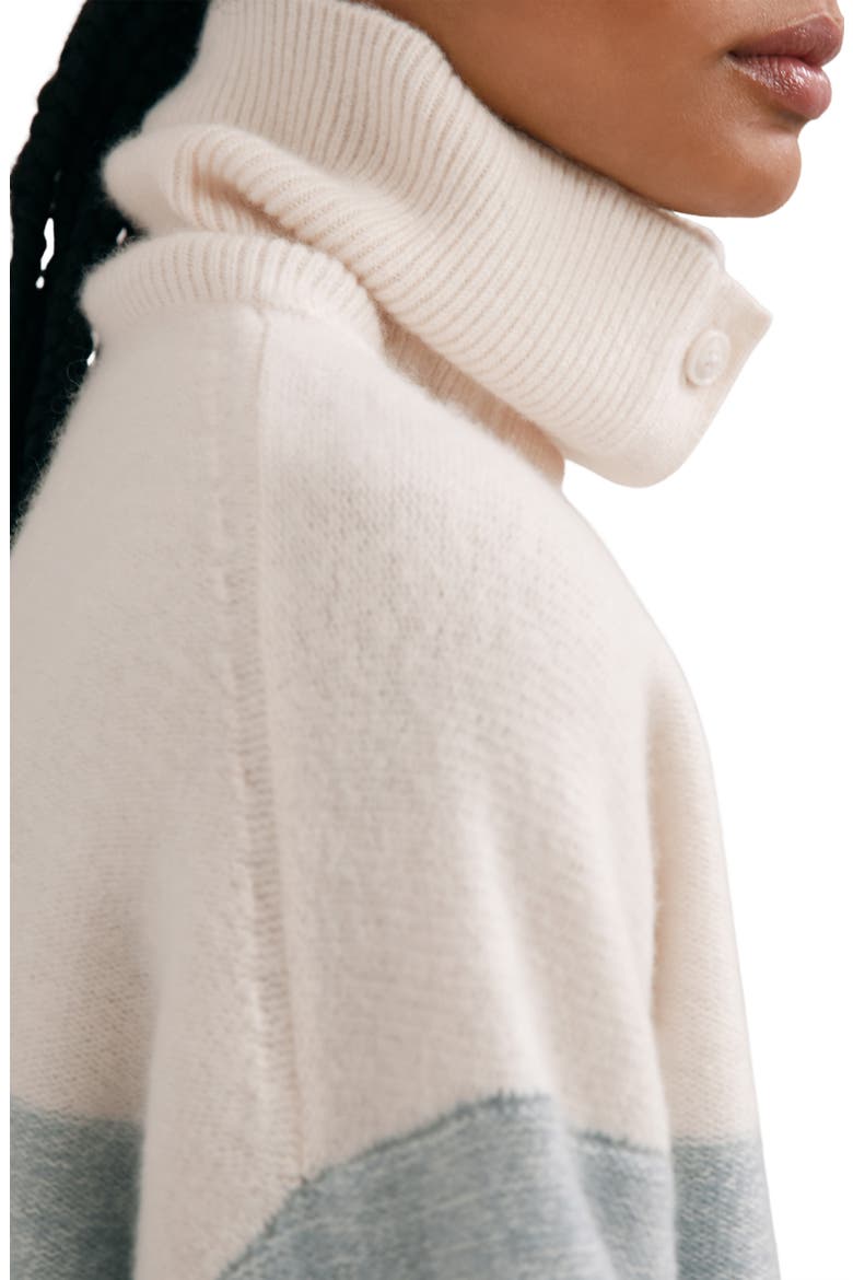 Flora Wool & Cashmere Sweater, Alternate, color, CREAM/ BLUE