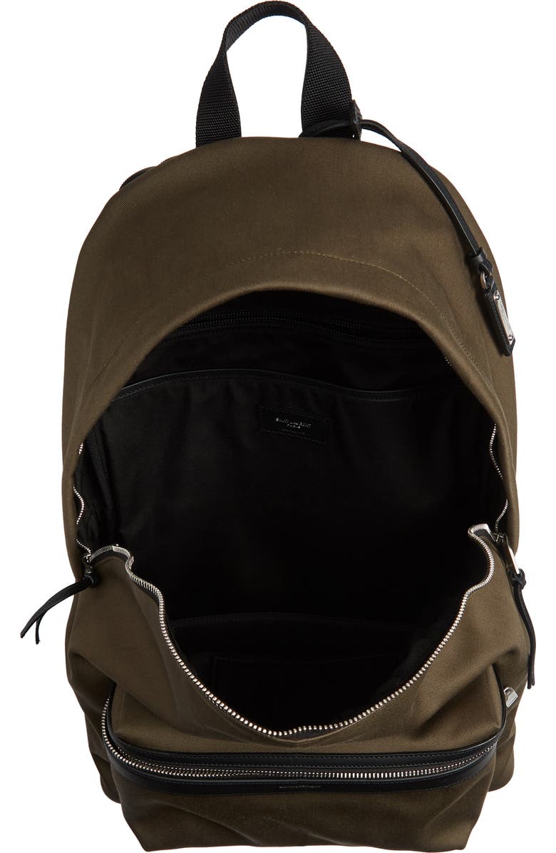 Saint Laurent City Canvas Backpack, Alternate, color,
