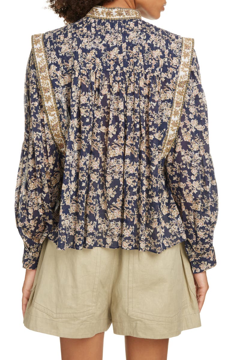Isabel Marant Étoile Vega Pleated Shirt, Alternate, color, 