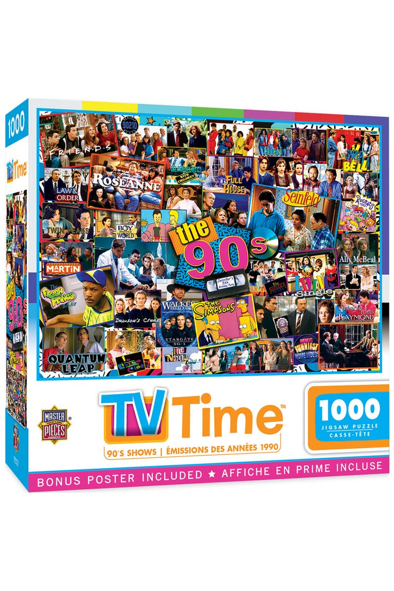 90's Shows 1000 Piece Jigsaw Puzzle, Main, color, Multicolor