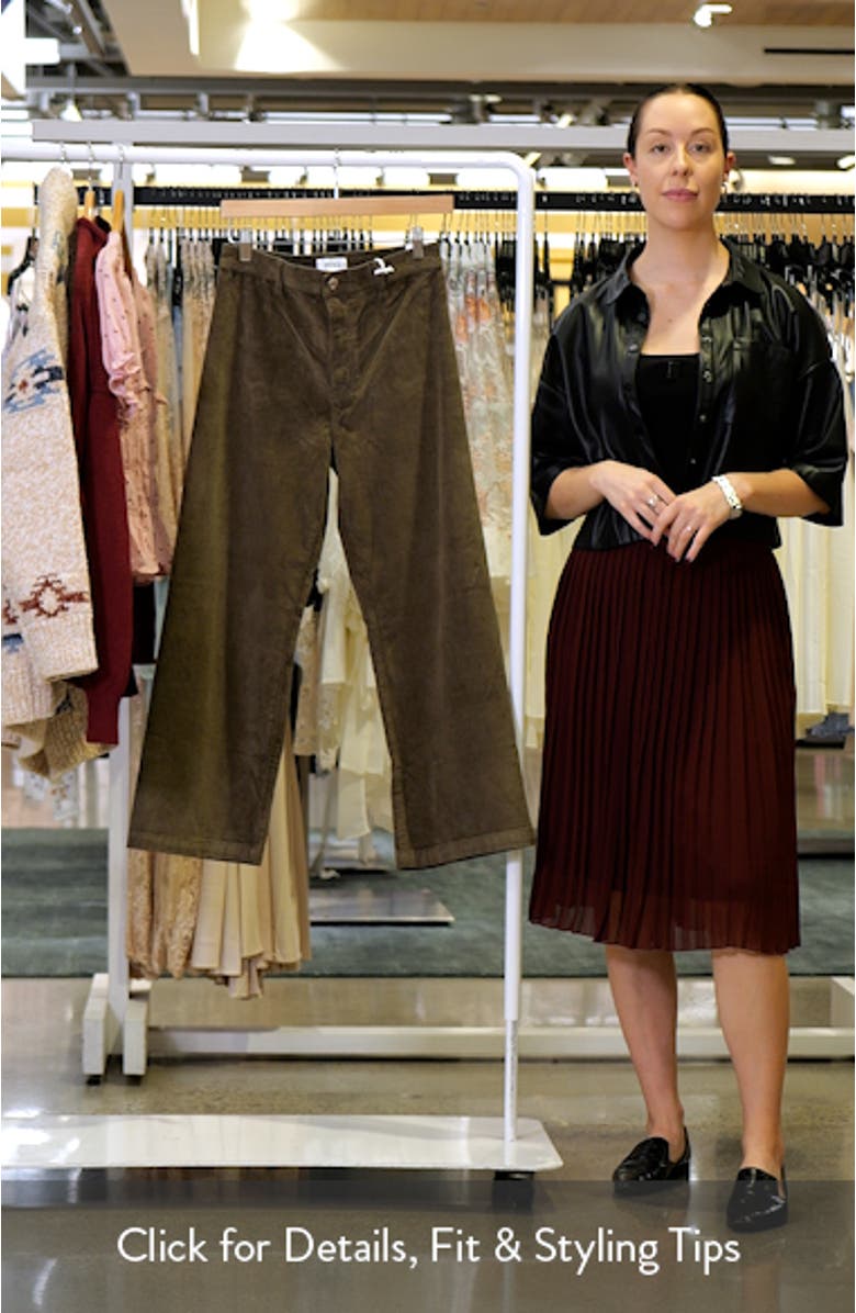 Penny Ankle Wide Leg Corduroy Jeans, sales video thumbnail