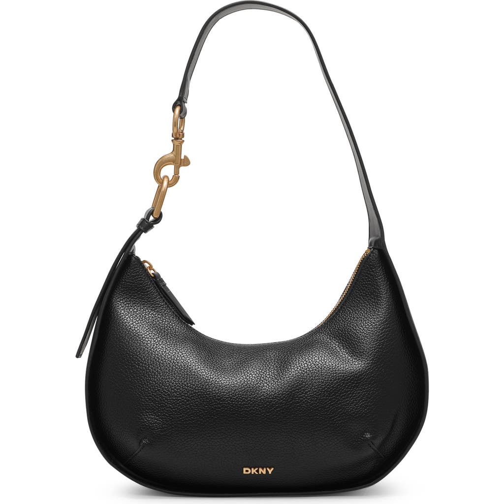 Dkny Thyme Medium Hobo Bag In Black/gold