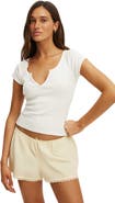 COTTON ON BODY Women's Rib Henley Tee