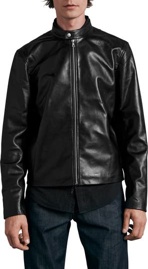 rag bone ICONS Archive Cafe Racer Leather Jacket Nordstrom