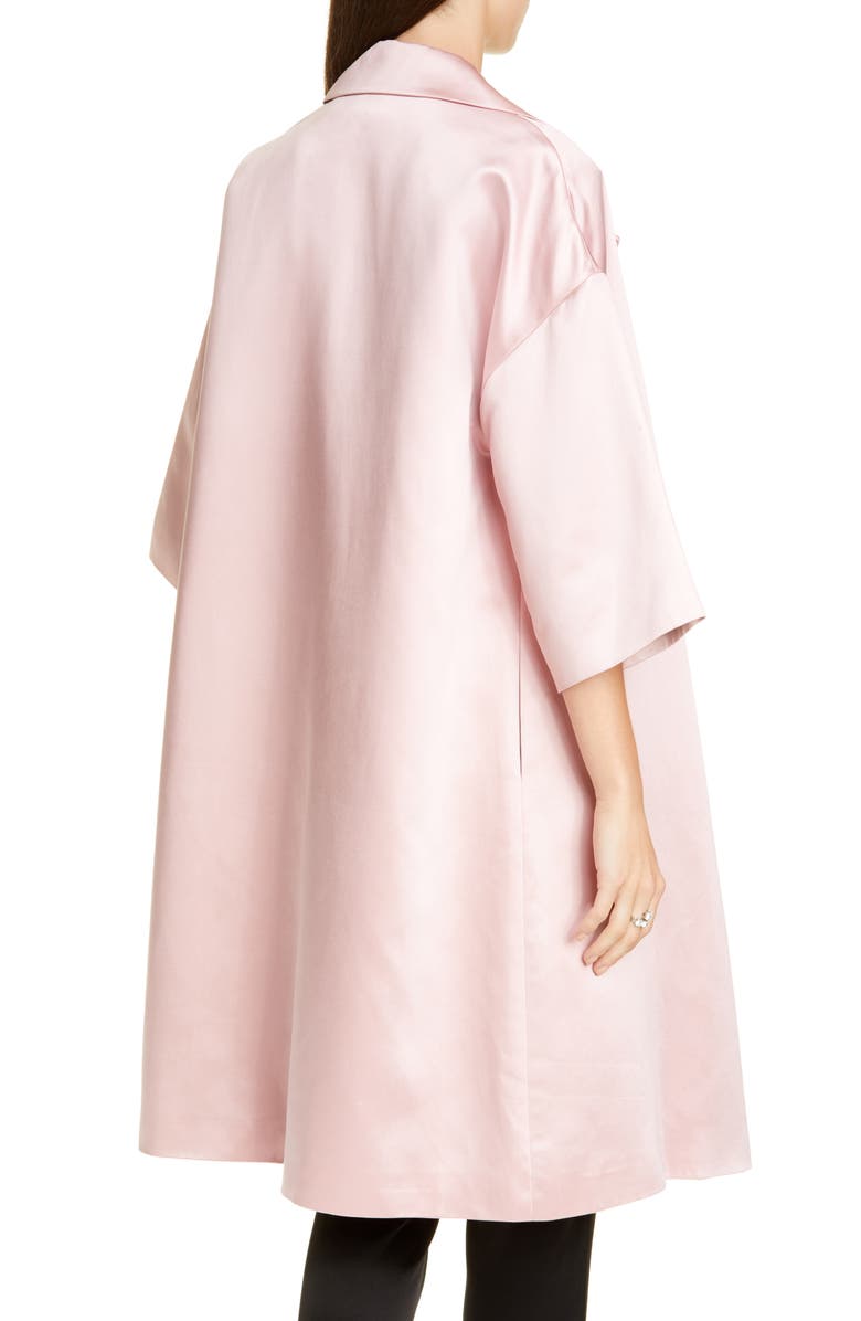 St. John Evening Bonded Duchesse Satin Opera Coat, Alternate, color, 