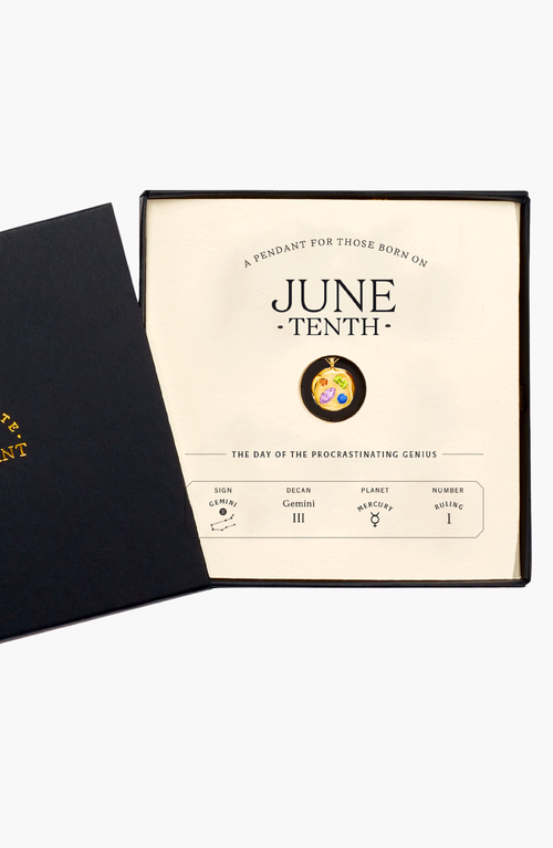 Birthdate Co. The June Birthdate Gold Pendant In June 10th - Gold