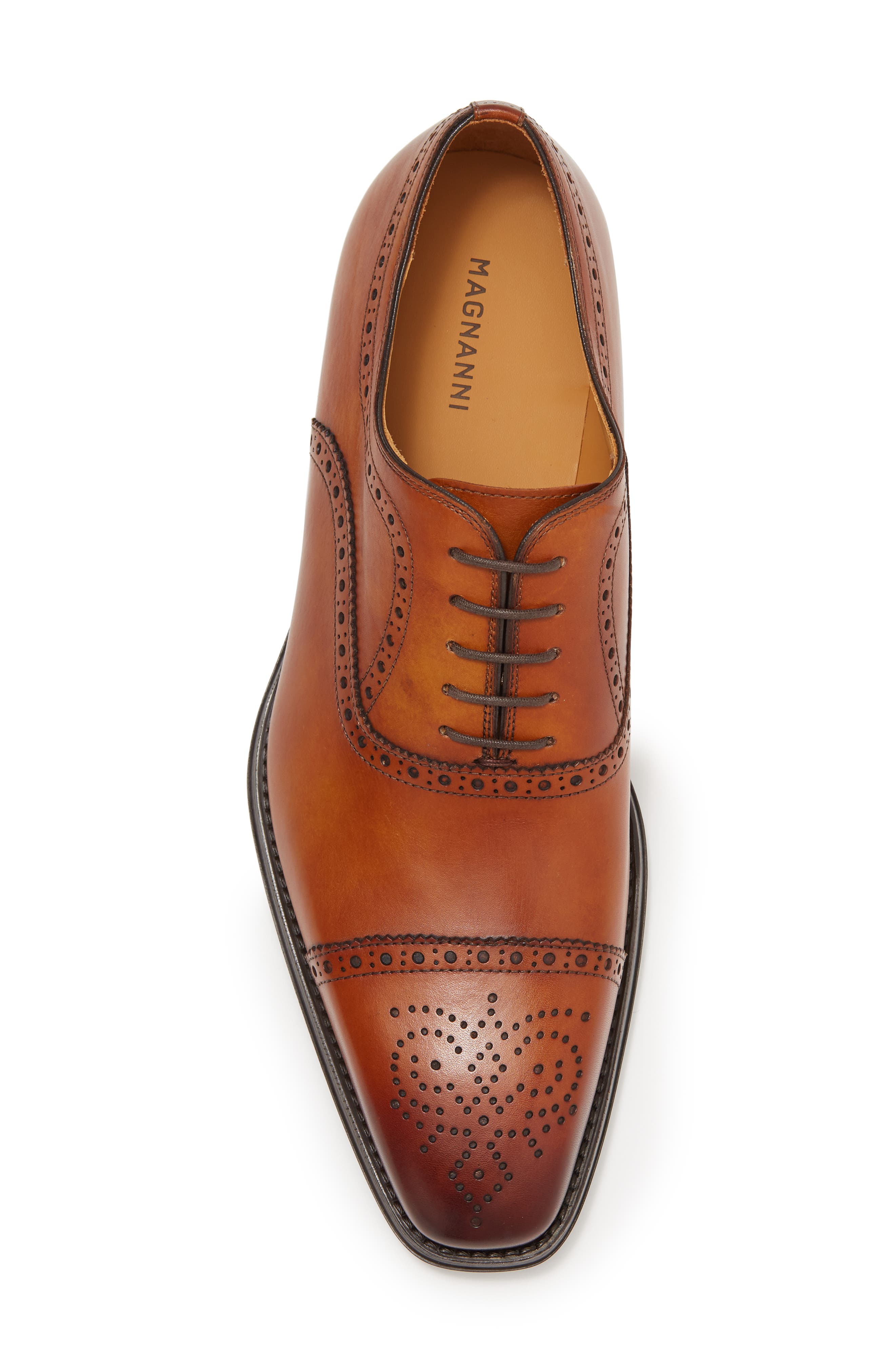 Magnanni Galen Cap Toe Oxford, Alternate, color, Cuero