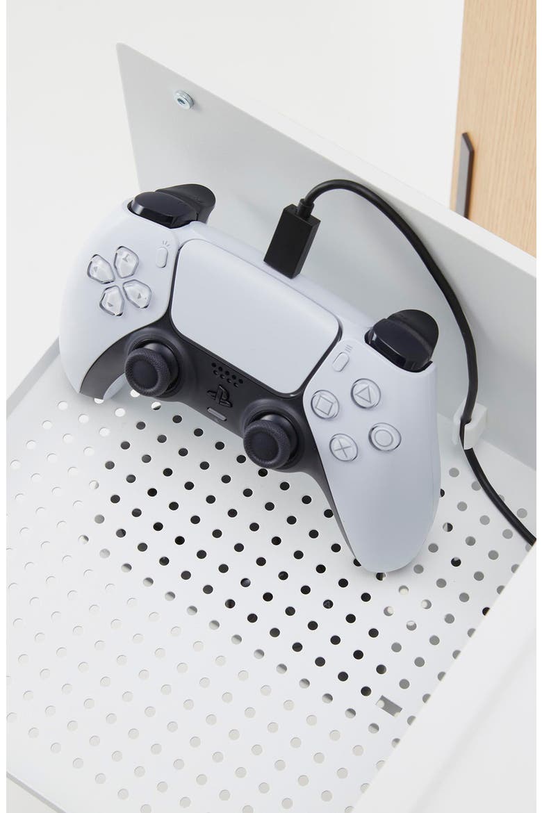 Video Game Storage Cabinet, Alternate, color, WHITE