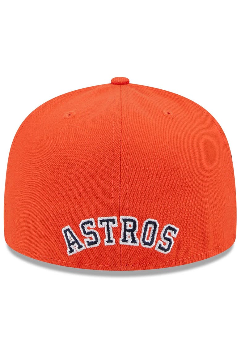 Men's New Era Navy/Orange Houston Astros Gameday Sideswipe 59FIFTY Fitted Hat, Alternate, color, Navy