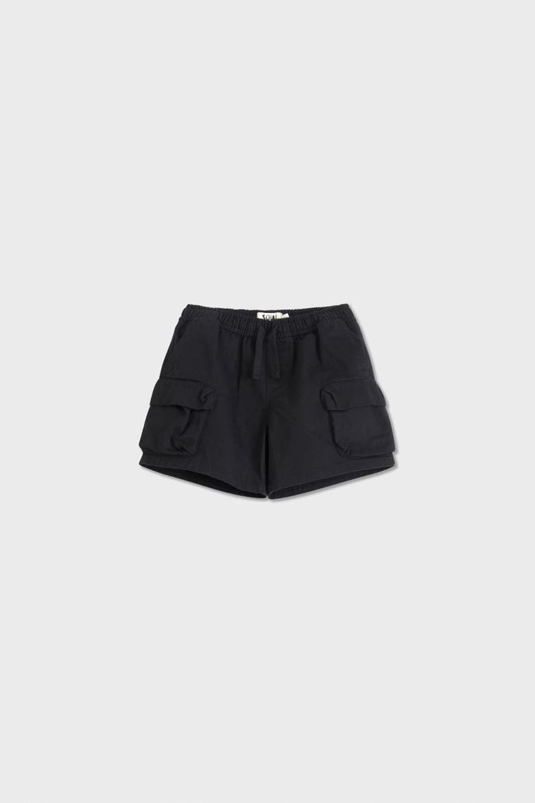 Organic Cotton Cargo Shorts, Main, color, Black