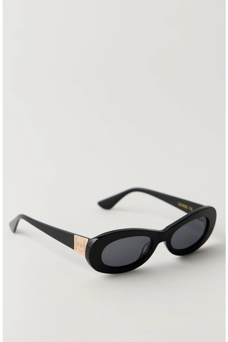 SoHo Oval Polarized Sunglasses, Alternate, color, Black