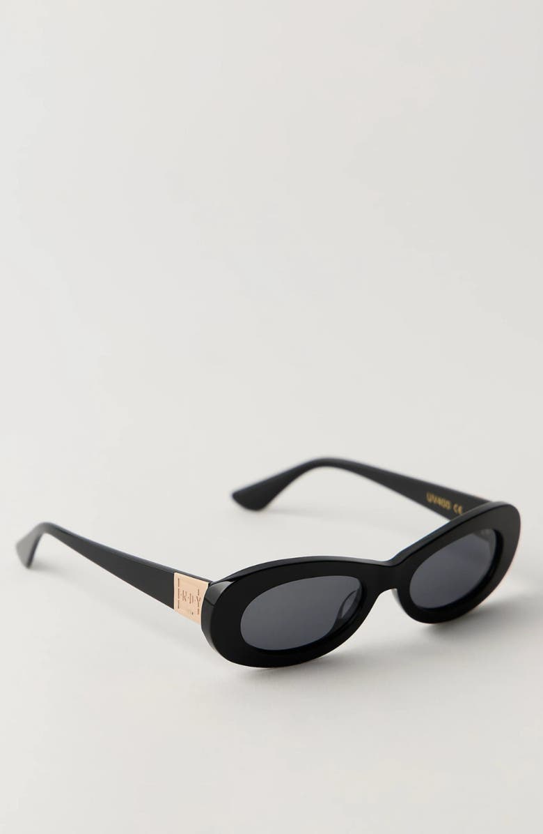 INDY SoHo Oval Polarized Sunglasses, Alternate, color, Black