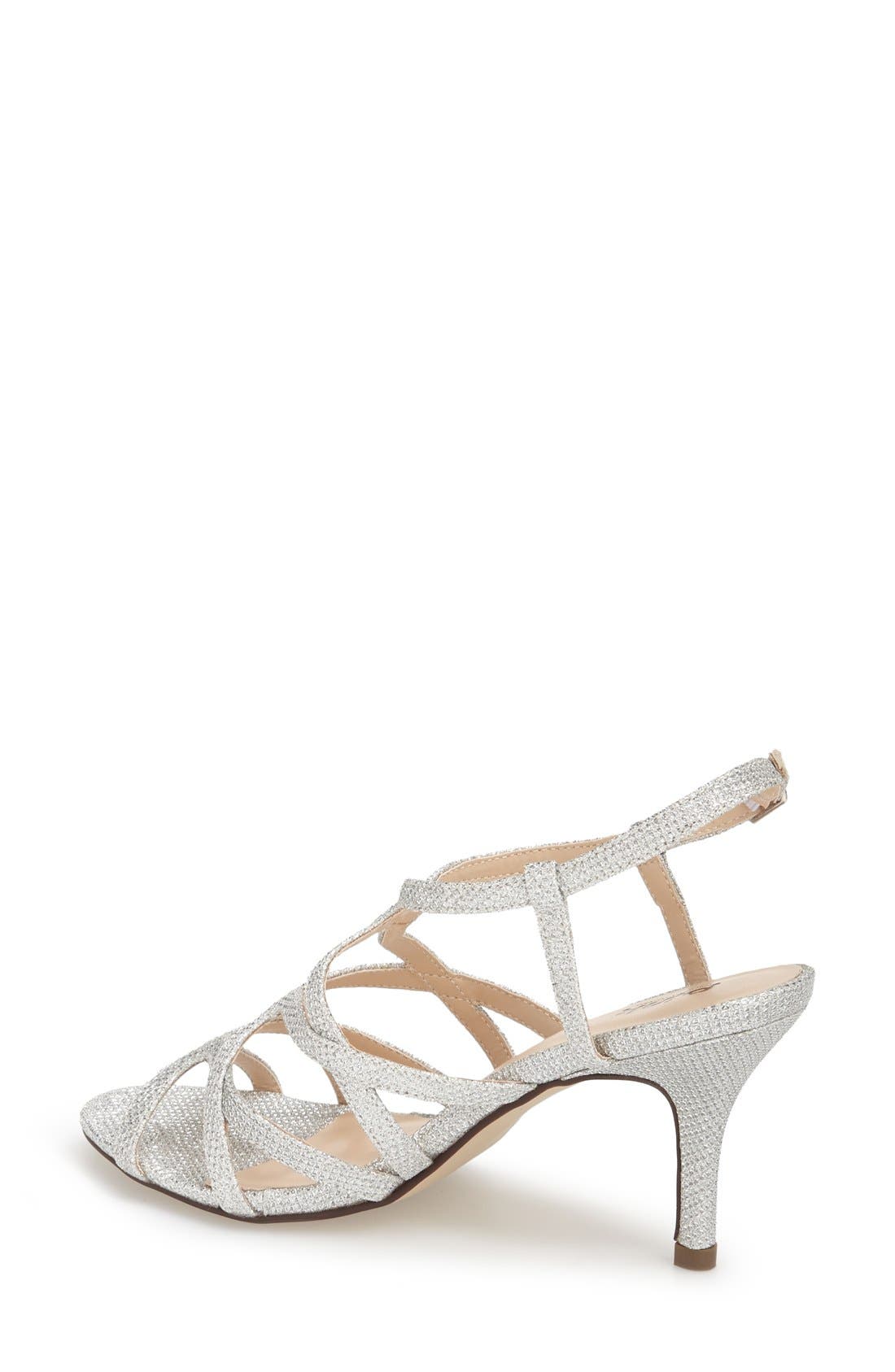 'Rich Glitter' Sandal, Alternate, color, SILVER GLITTER MESH