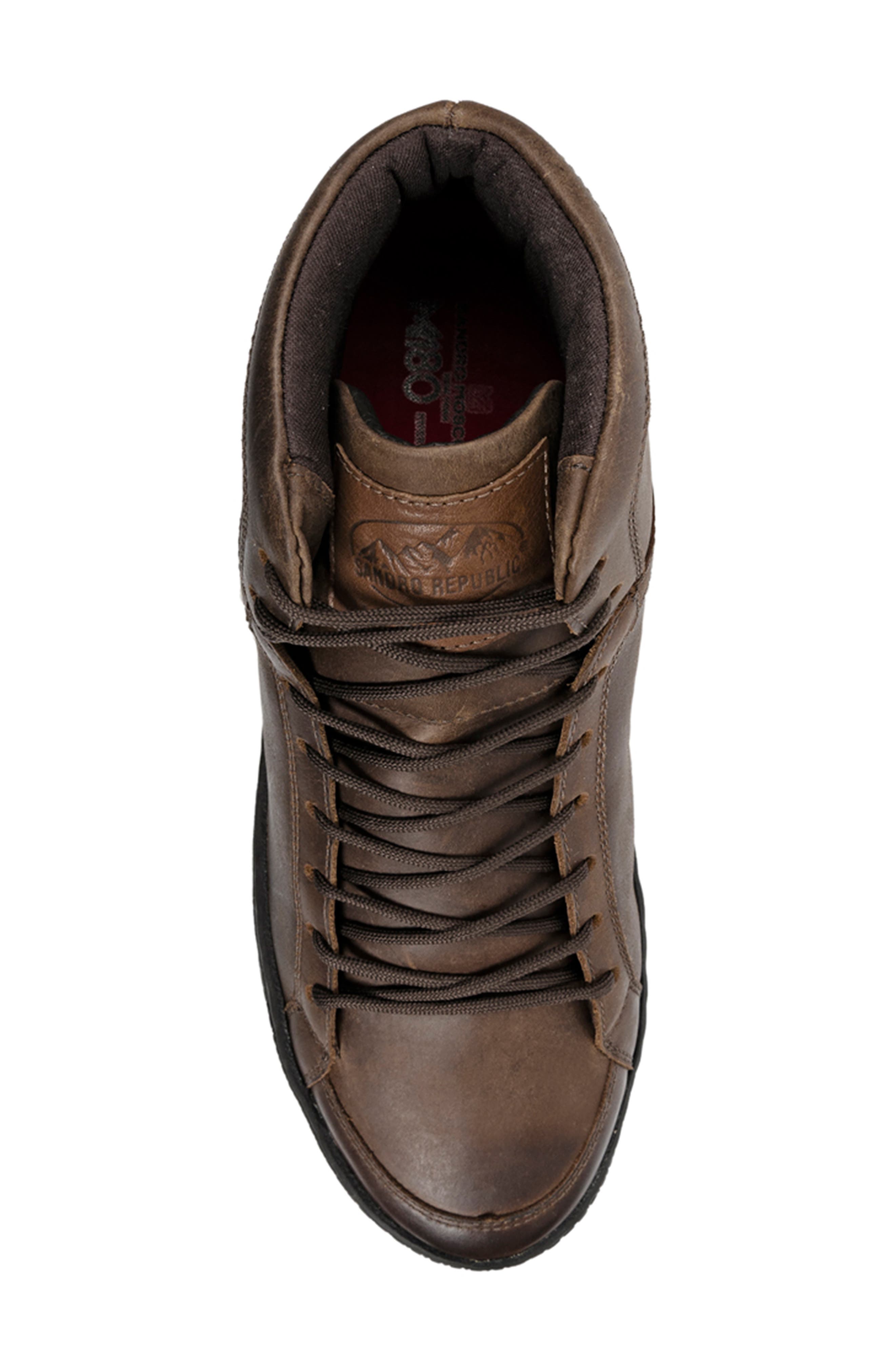 High Top Sneaker, Alternate, color, BROWN