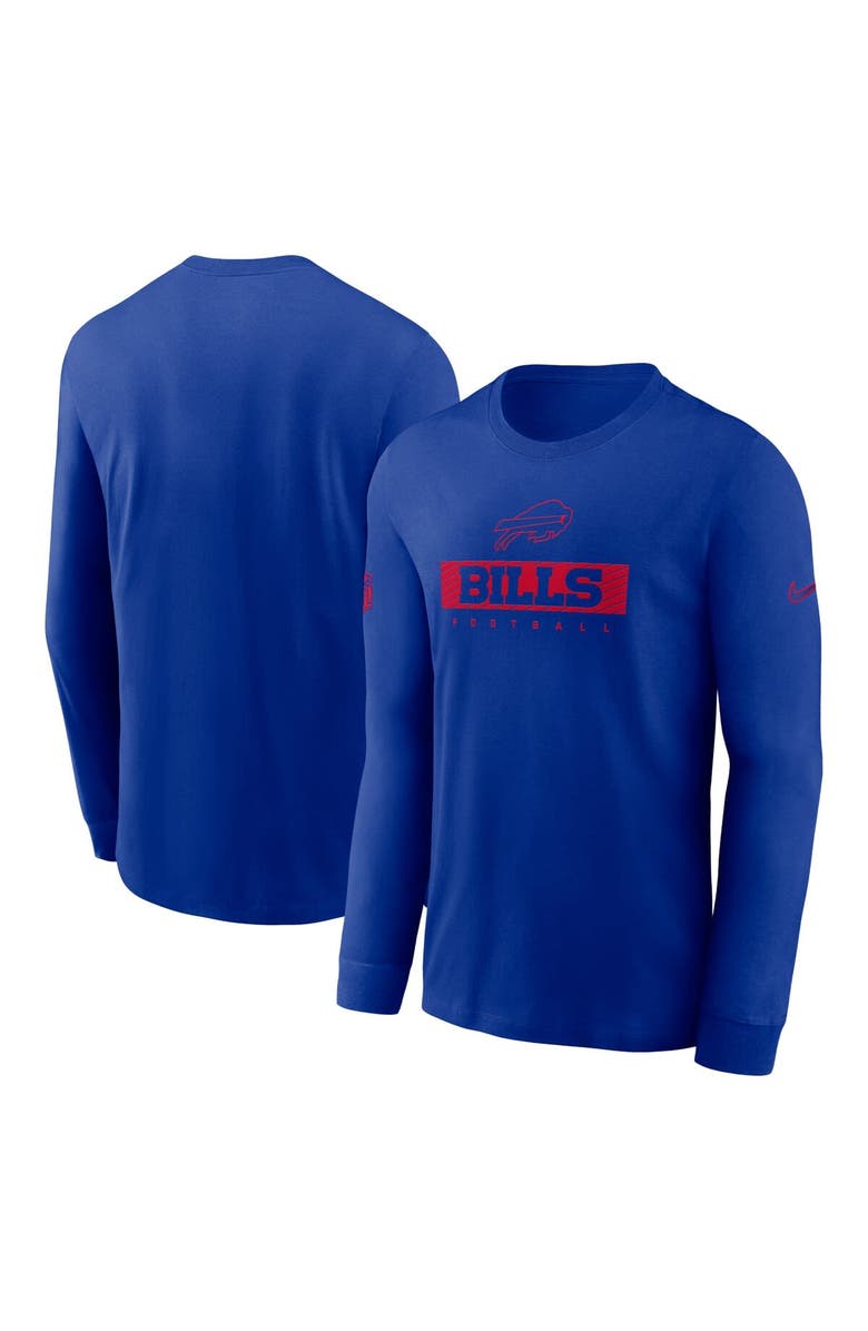 Nike Men's Nike Royal Buffalo Bills Sideline Performance Long Sleeve T-Shirt, Alternate, color, Royal
