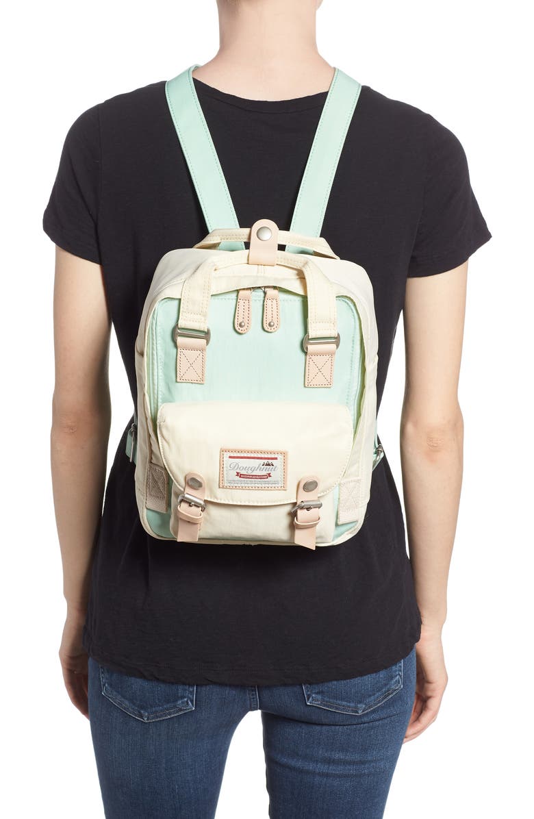 Doughnut Mini Macaroon Colorblock Water Resistant Backpack, Alternate, color,