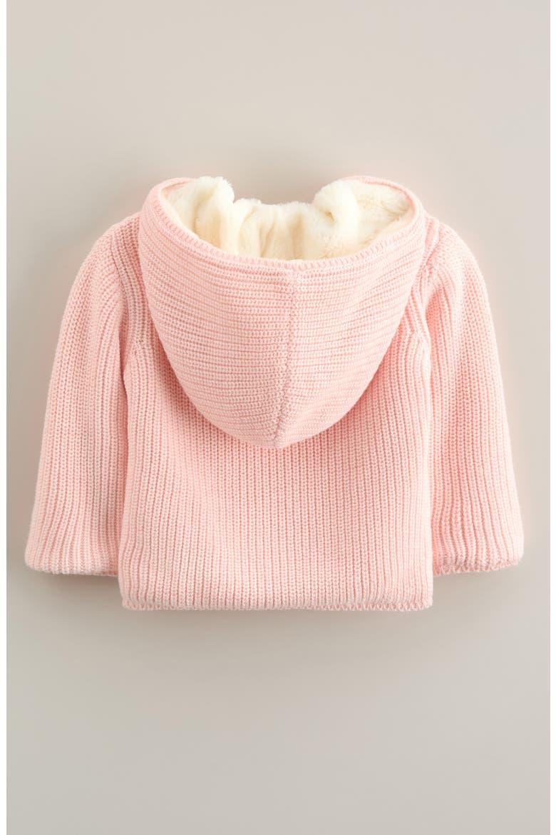 Fleece Lined Hooded Cardigan, Alternate, color, PINK DOGWOOD