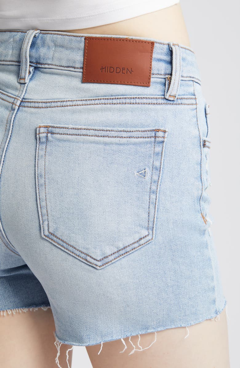 HIDDEN JEANS Cutoff Denim Shorts, Alternate, color, Medium Wash