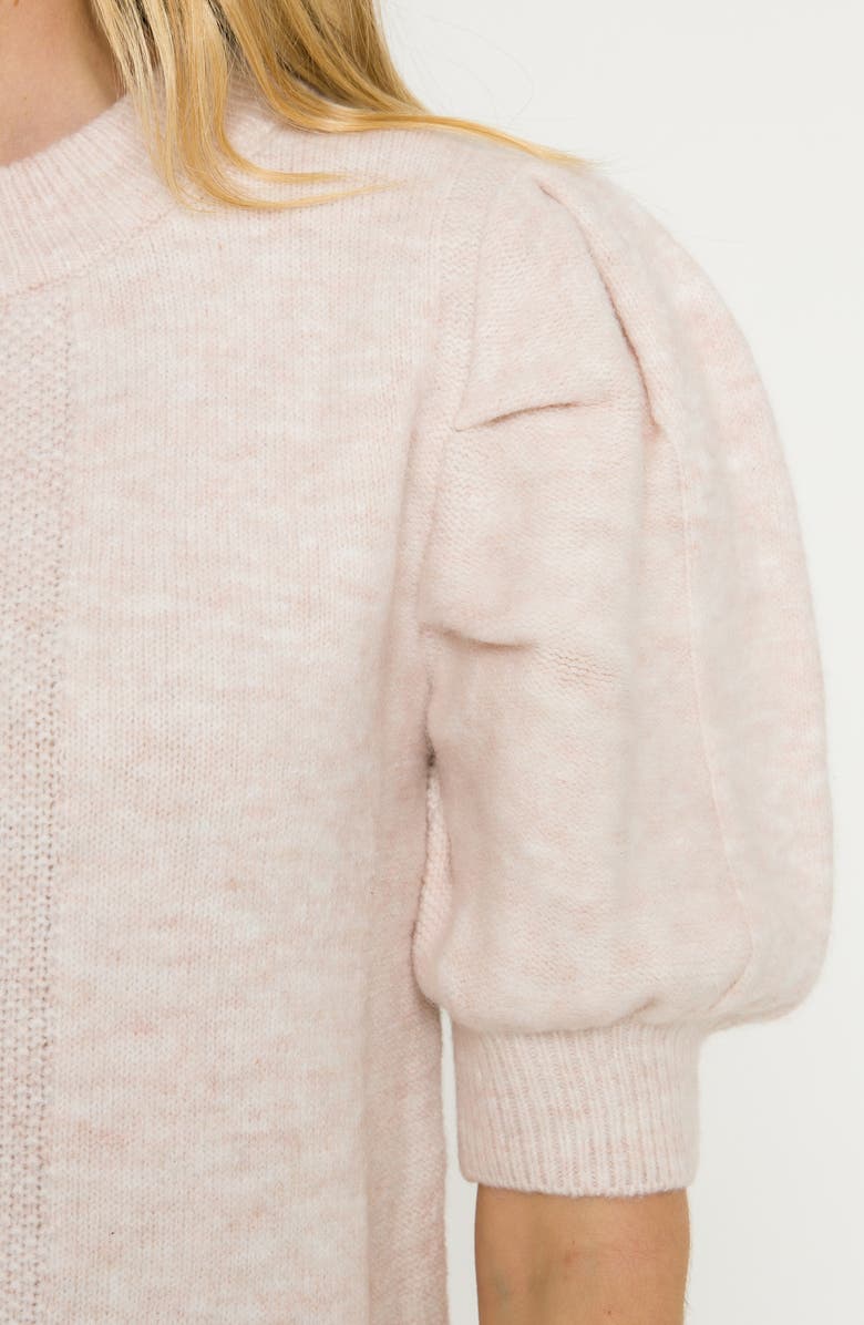 English Factory Puff Sleeve Sweater, Alternate, color, 
