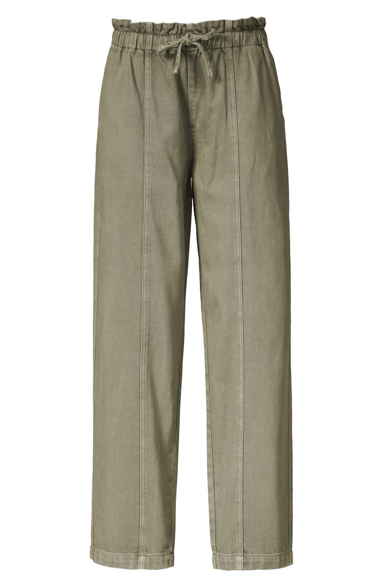 Bayeas Paperbag High Waist Tapered Mom Jeans, Alternate, color, Sage