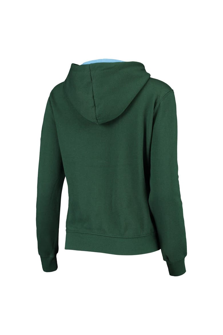 Women's Green Tulane Green Wave Arched Name Full-Zip Hoodie, Alternate, color, Green