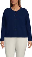 Lands' End Fine Gauge Cotton Milano Blazer Sweater