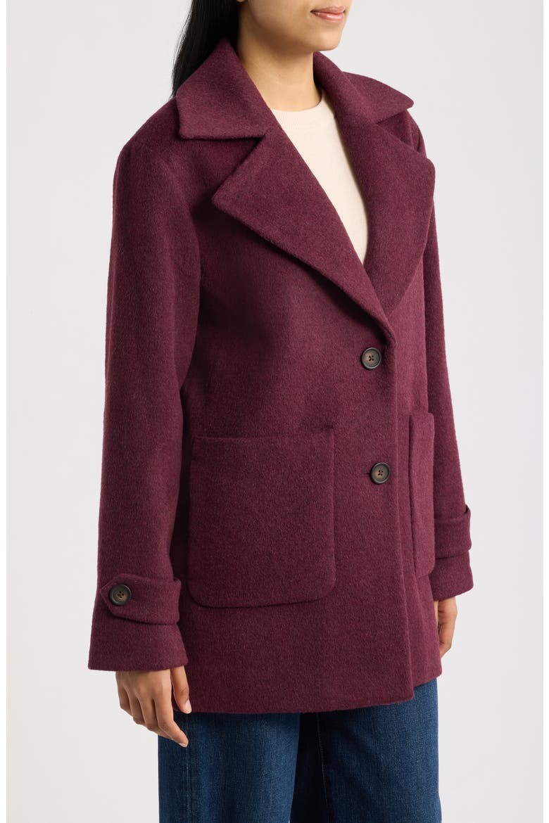 Wool Blend Coat, Alternate, color, CHERRY LACQUER