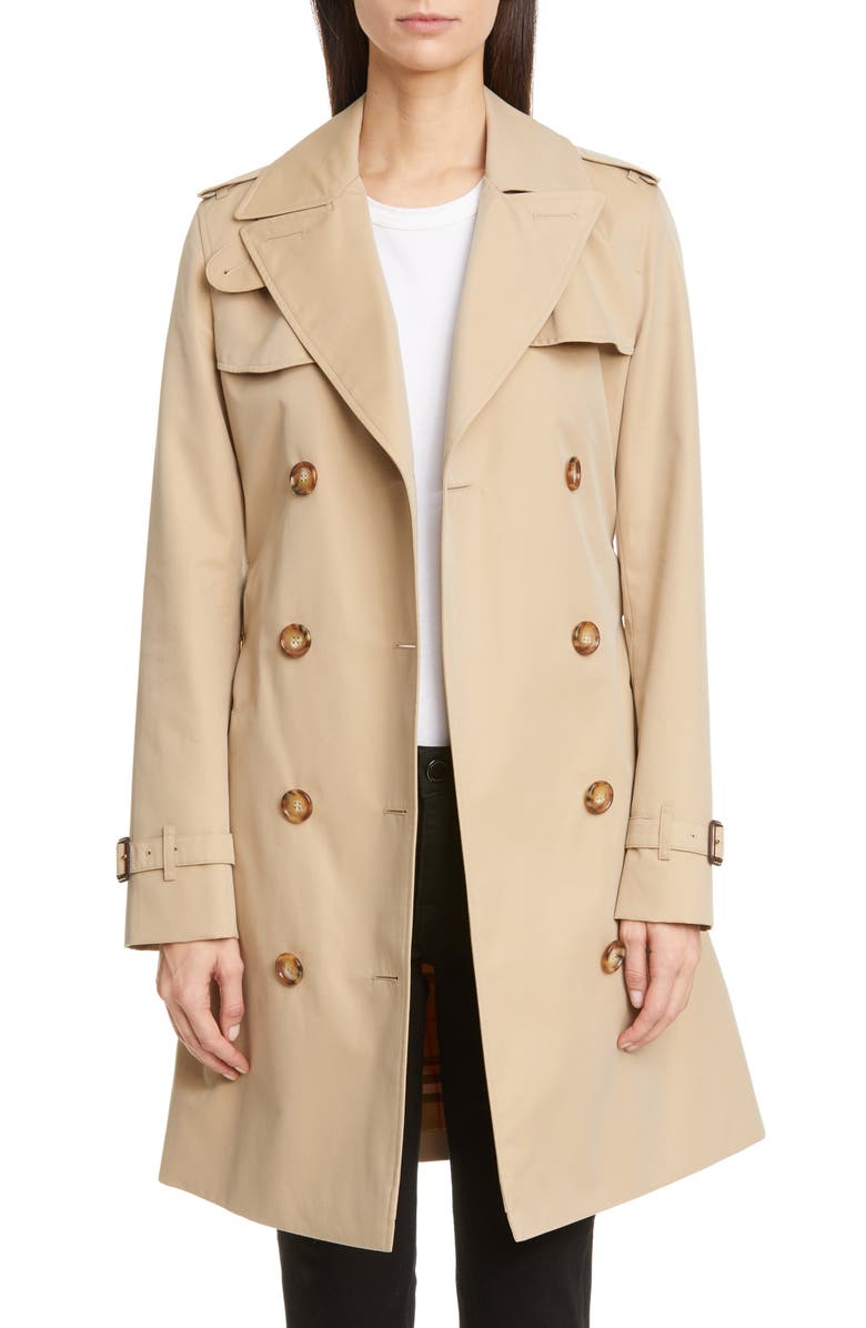 Burberry The Islington Cotton Trench Coat, Main, color,