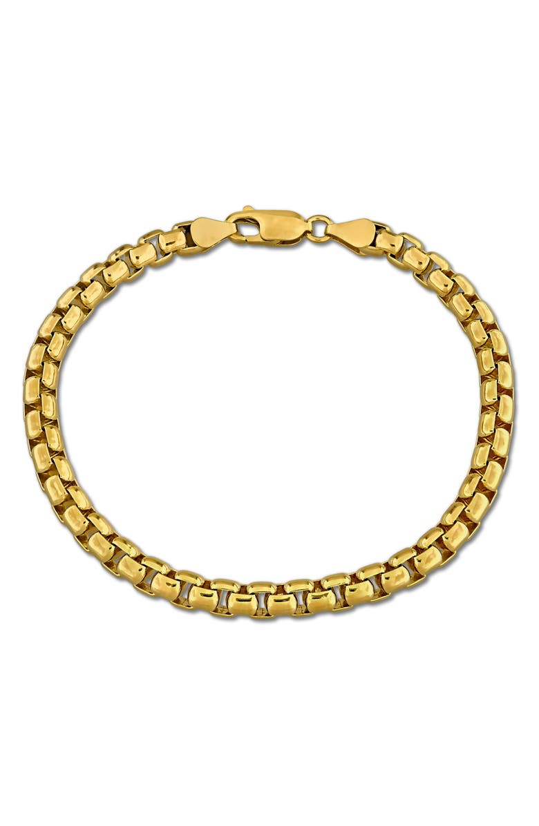 DELMAR Box Chain Bracelet, Main, color, Yellow