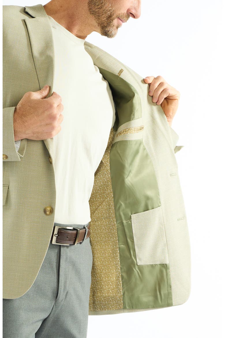 Moss Leno Weave Check Sport Coat, Alternate, color, MOSS
