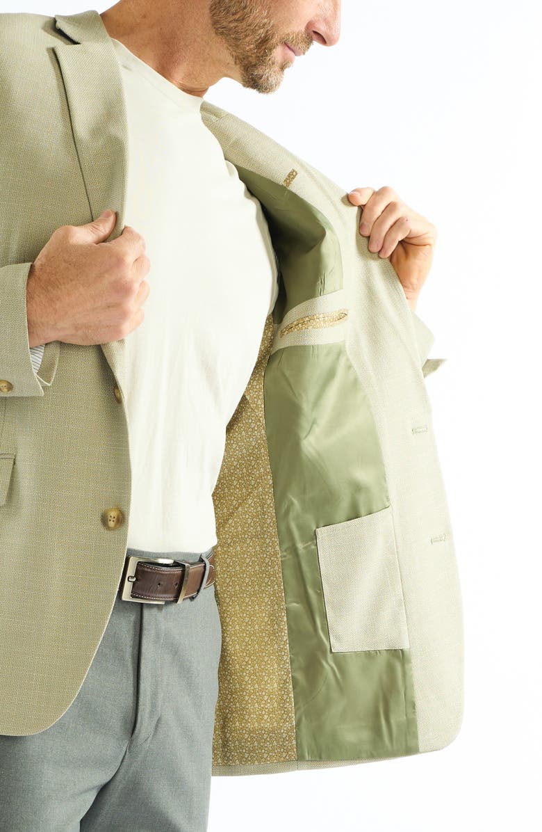 SAVILE ROW CO Moss Leno Weave Check Sport Coat, Alternate, color, Moss