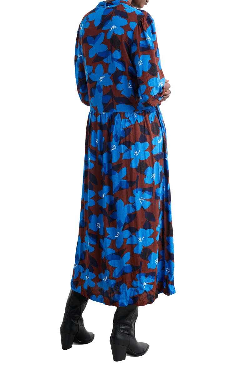 Harbour Cover Floral Print Maxi Dress, Alternate, color, MACRO FLOWER COCOA