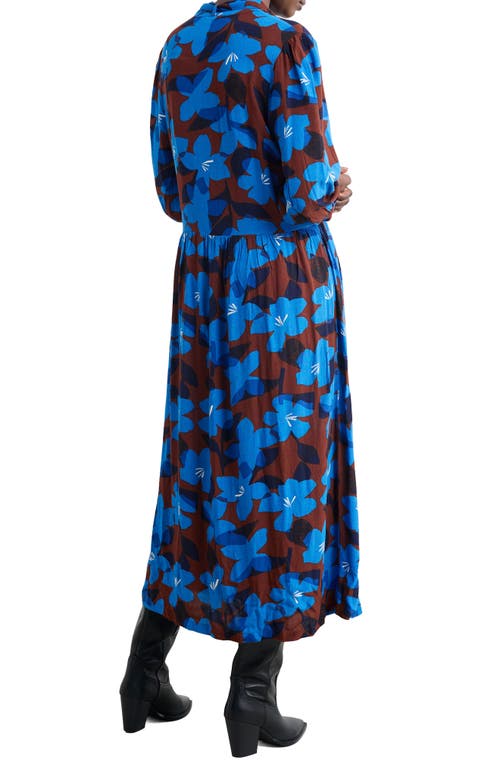 Seasalt Cornwall Harbour Cover Floral Print Maxi Dress In Blue