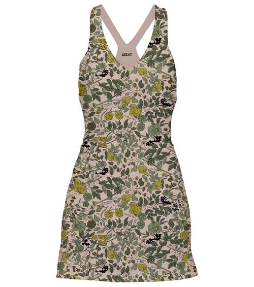 Lezat Isla Racerback Organic Cotton Sport Dress In Green