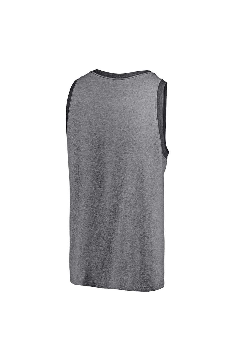 FANATICS Men's Fanatics Branded Heathered Gray/Heathered Charcoal Cleveland Browns Famous Tri-Blend Tank Top, Alternate, color, Heather Gray