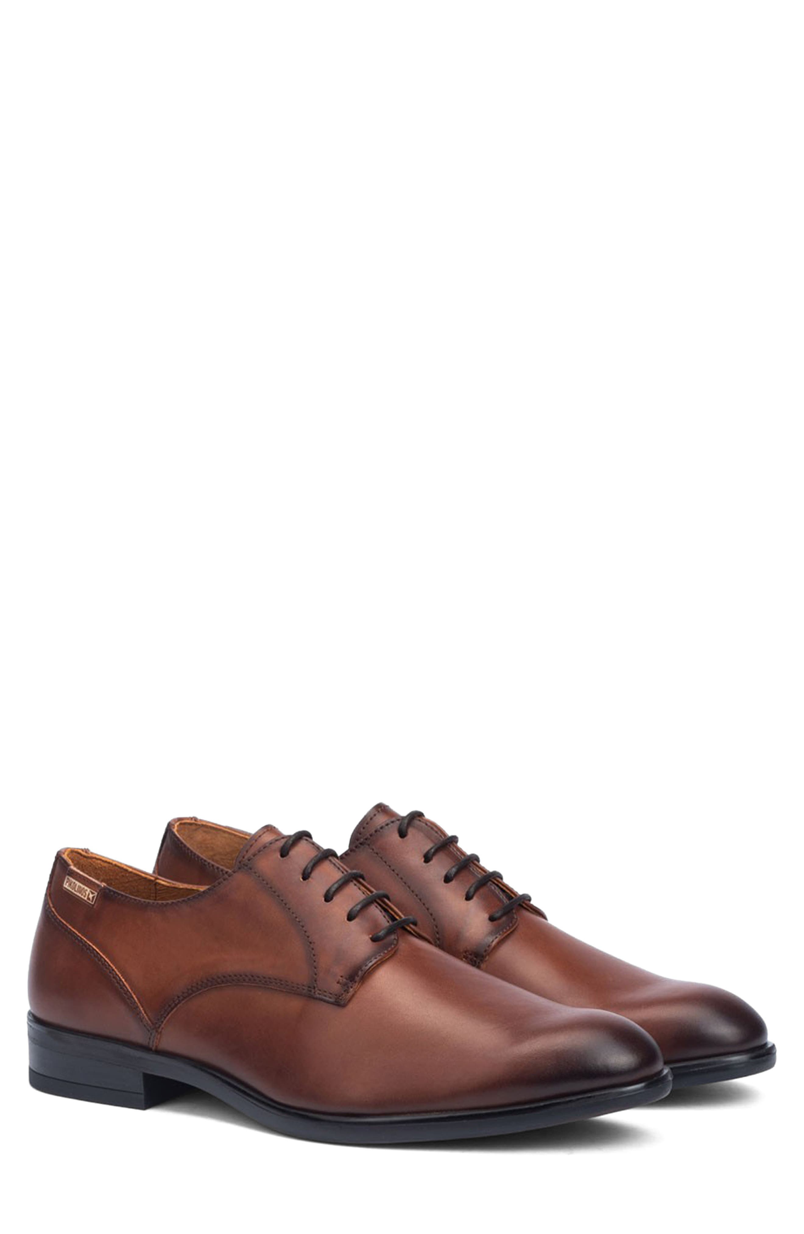 PIKOLINOS Bristol Plain Toe Derby, Alternate, color, Cuero