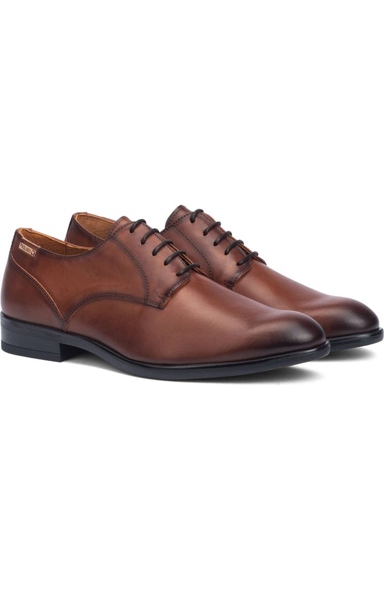 PIKOLINOS Bristol Plain Toe Derby, Alternate, color, Cuero