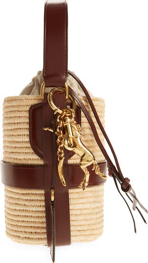 Chloé Small Kerala Straw & Leather Bucket Bag | Nordstrom Chloé Small Kerala Straw & Leather Bucket Bag | Nordstrom