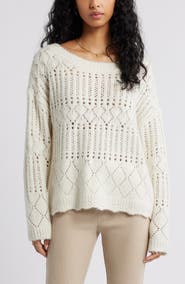 BP. Open Stitch Oversize Sweater