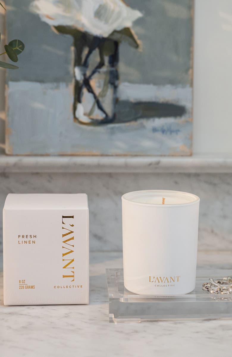 L'AVANT Collective Fresh Linen Candle, Alternate, color, White